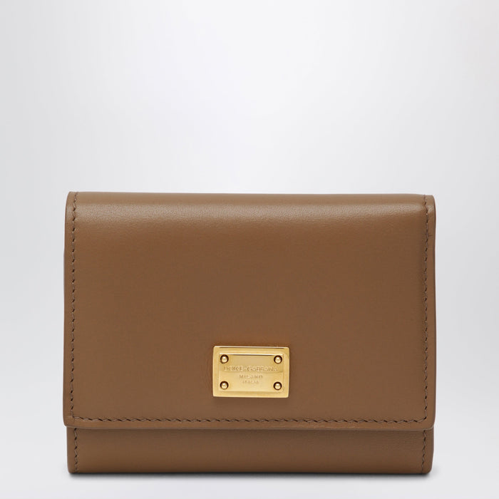Dolce&Gabbana Plongé Calfskin Wallet In Caramel