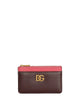 Dolce & Gabbana Dolce &Amp; Gabbana Card Holder In Burgundy And Cyclamen