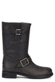 Jimmy Choo Biker Boots In Leather With Crackled Effect And Buckles