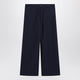 Acne Studios Navy Blue Satin Trousers