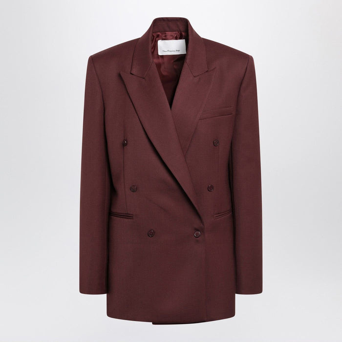 The Frankie Shop Monterey Burgundy Structured Woolblend Jacket