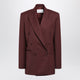 The Frankie Shop Monterey Burgundy Structured Wool-Blend Jacket
