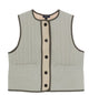 Soeur Green Quilted Sleeveless Patch Sweater
