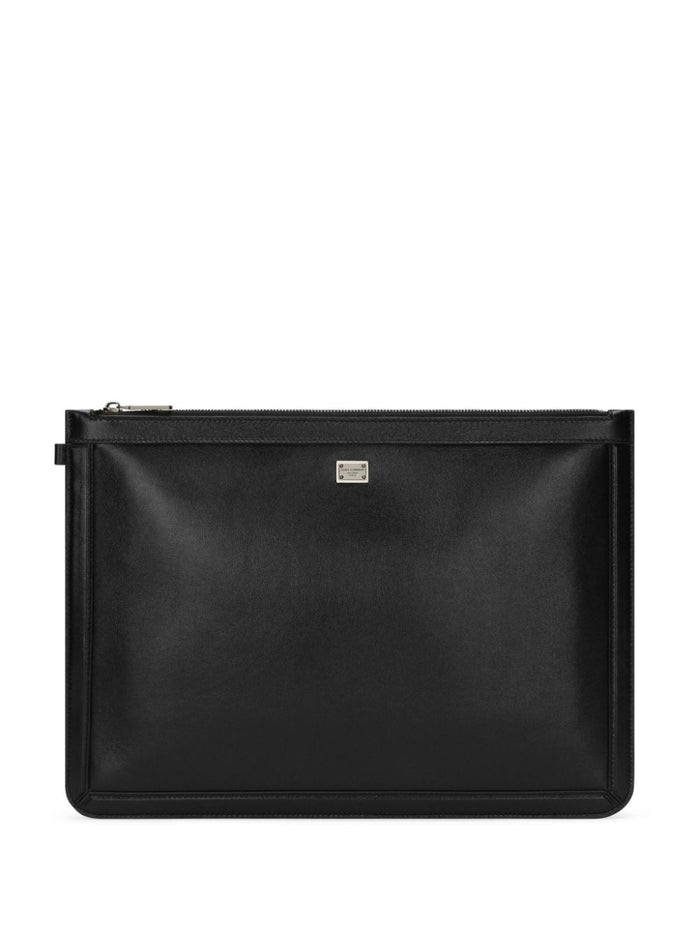 Dolce & Gabbana Black Leather Bag With Logo