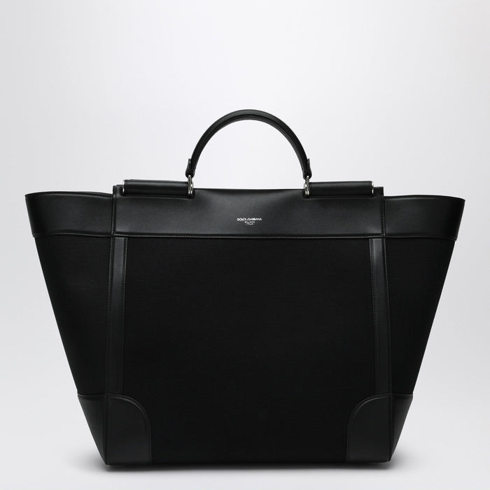 Dolce&Gabbana Black Fabric And Leather Tote Bag