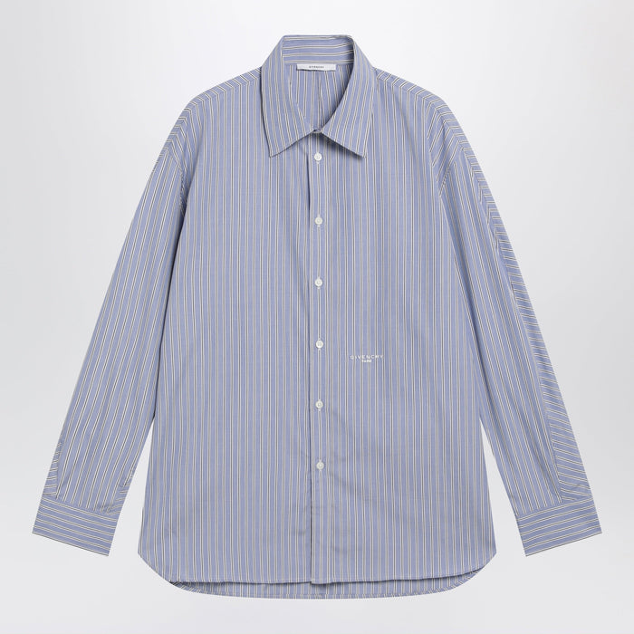 Givenchy White/Blue Striped Poplin Shirt
