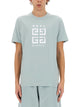 Givenchy Mineral Blue Cotton T-Shirts And Polos
