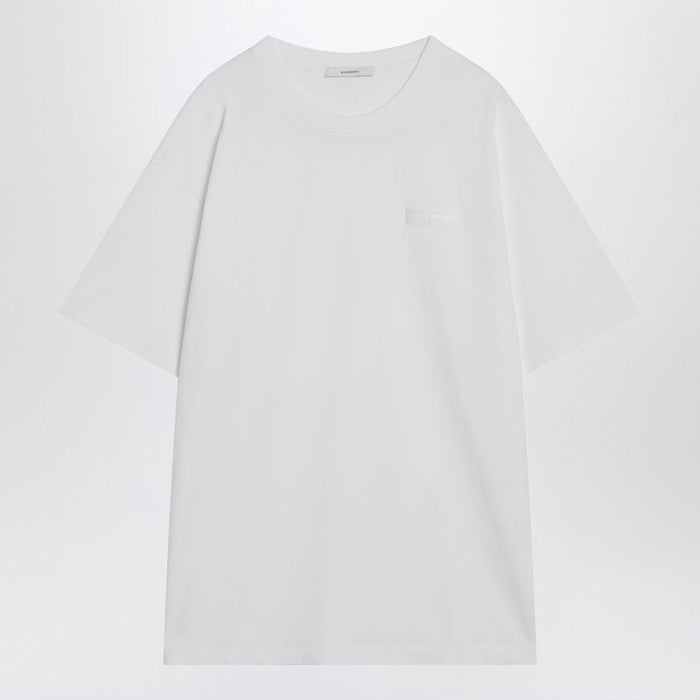 Givenchy  White Cotton T-Shirt With Logo Patch