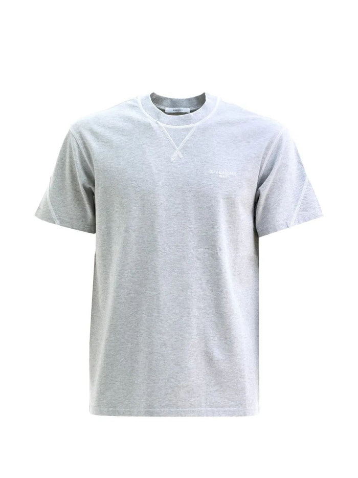 Givenchy Logo-Print Topstitched T-Shirt