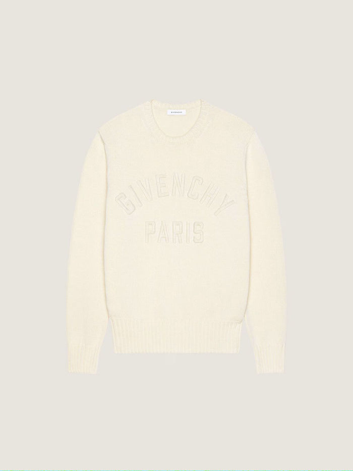 Givenchy  Sweater Écru In Cotton With Logo