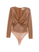 Elisabetta Franchi Twist-Detail Long-Sleeve Bodysuit