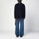 Destin  Navy Wool Overshirt With Graphic Print