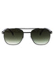 Boss Matte Silver Black Stainless Steel Sunglasses
