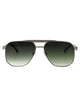 Boss Ruthenium Green Horn Stainless Steel Sunglasses