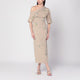 Bernadette  Beige Embroidered Bowery Dress