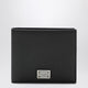 Dolce&Gabbana Black Dauphine Leather Wallet With Logo Plaque
