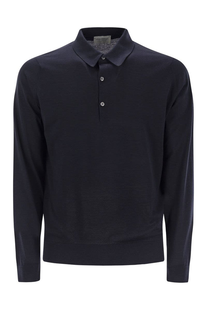 John Smedley Bradwell - Cotton Long-Sleeved Polo Shirt