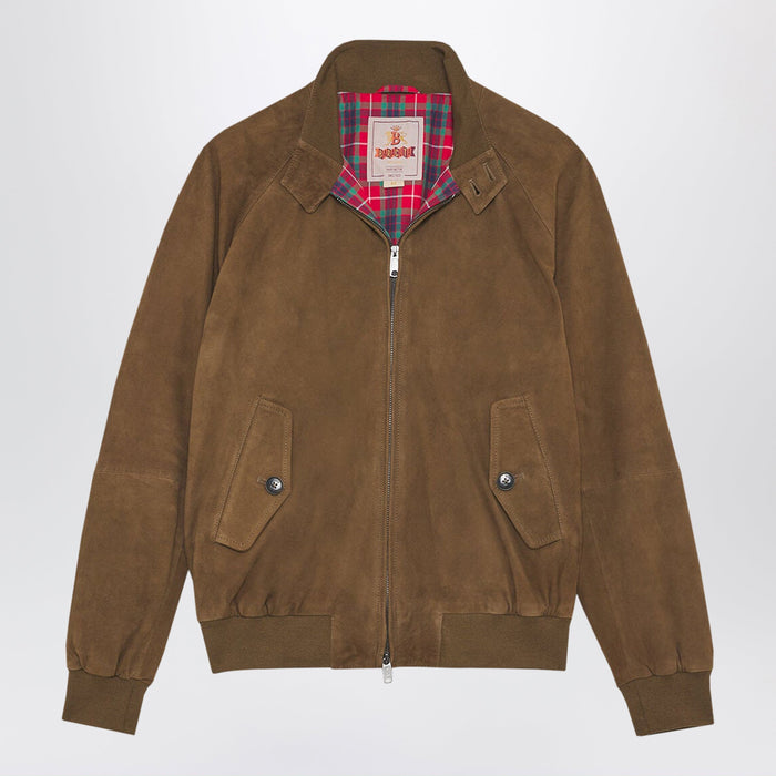 Baracuta G9 Suede Jacket Dark Olive