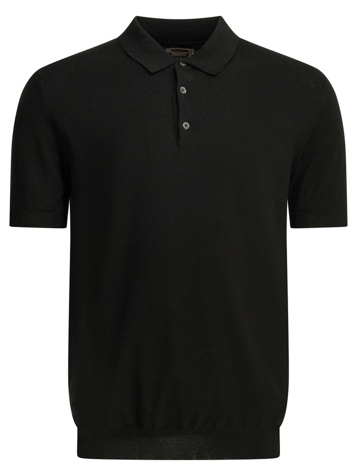 Baracuta Black Cotton Polo Shirt