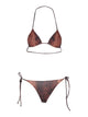 Jean Paul Gaultier Brown Polyester Elastane Bikini Set