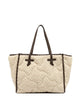 Gianni Chiarini Gianni Chiarini Shopper Bag In Fabric, Wool, Leather, Beige Color, Reversible