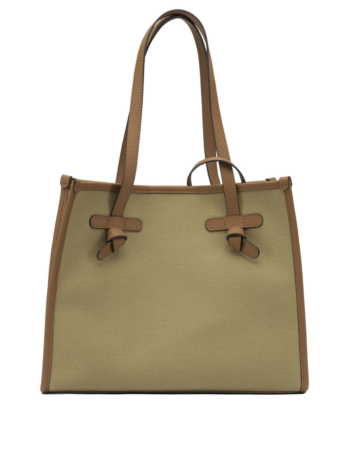 Gianni Chiarini Green Canvas Leather Bag