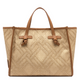 Gianni Chiarini Gianni Chiarini Marcella 32 Shopping Bag In Raffia And Cotton Jacquard Fabric
