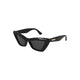 Bottega Veneta Black Black Grey Acetate Sunglasses