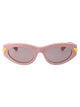 Bottega Veneta Pink Acetate Sunglasses