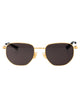 Bottega Veneta Gold Gold Grey Metal Sunglasses