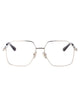 Bottega Veneta Silver-Silver-Transparent Metal Glasses