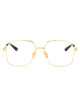 Bottega Veneta Gold Metal Optical Glasses
