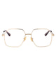 Bottega Veneta Gold Metal Optical Glasses