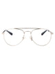 Bottega Veneta Silver Metal Optical Glasses
