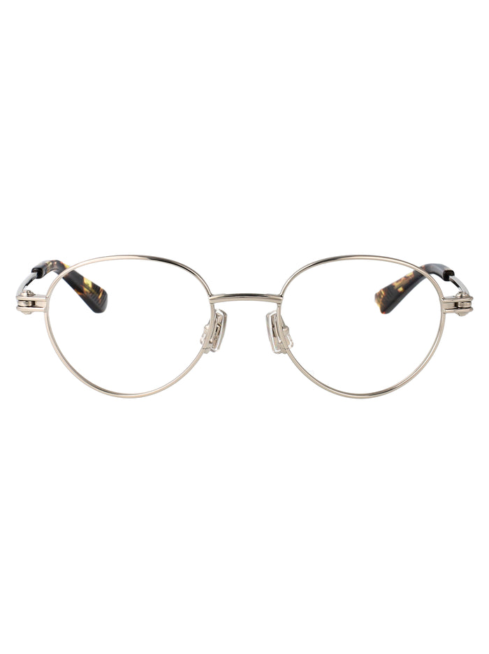 Bottega Veneta Silver-Silver-Transparent Metal Glasses