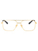 Bottega Veneta Gold-Gold-Transparent Metal Glasses