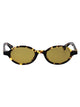 Bottega Veneta Havana-Havana-Yellow Acetate Sunglasses