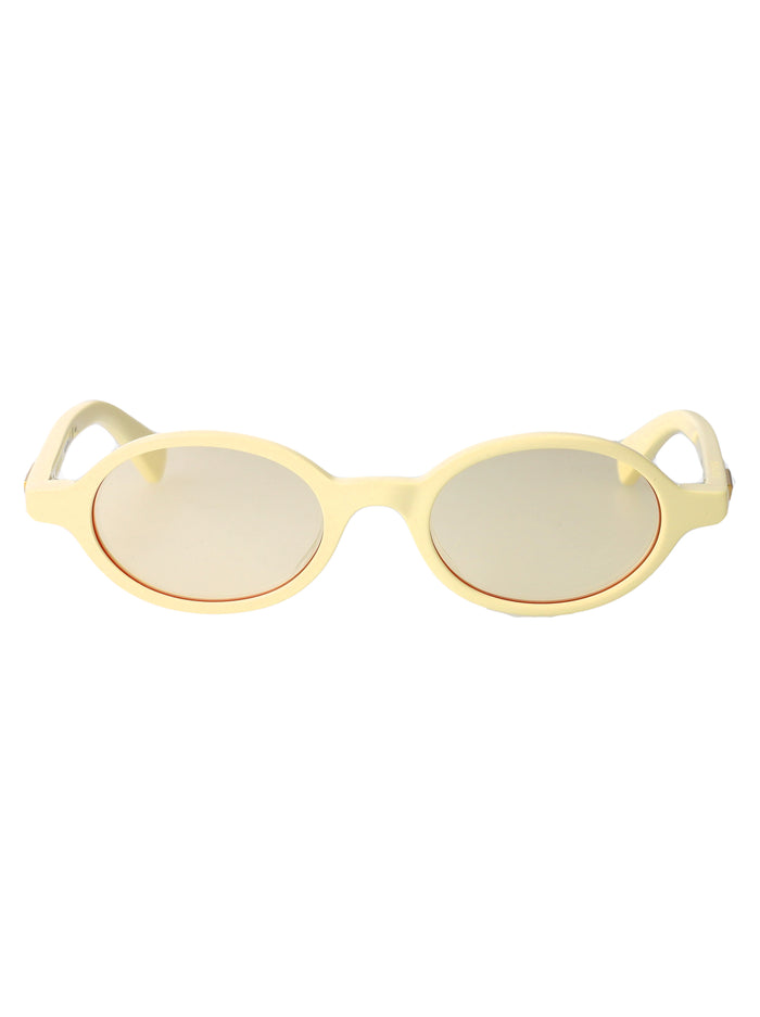 Bottega Veneta Beige-Beige-Yellow Acetate Sunglasses