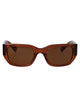 Bottega Veneta Brown-Brown-Brown Recycled Acetate Sunglasses