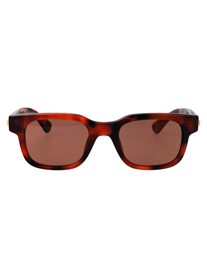 Bottega Veneta Havana-Havana-Red Recycled Acetate Sunglasses
