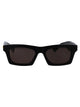 Bottega Veneta Black-Black-Grey Acetate Sunglasses