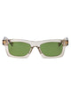 Bottega Veneta Beige-Beige-Green Acetate Sunglasses