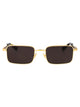 Bottega Veneta Gold-Gold-Grey Metal Sunglasses