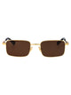 Bottega Veneta Gold-Gold-Brown Metal Sunglasses