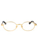 Bottega Veneta Gold-Gold-Transparent Metal Sunglasses