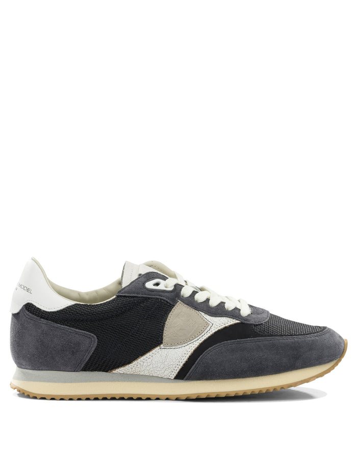 Philippe Model Paris Black Leather Rubber Sneakers