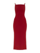Givenchy Dark Red Viscose Acetate Elastan Midi Dress