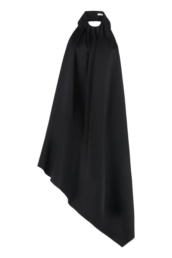 Givenchy Asymmetrical Draped Dress In Wool
