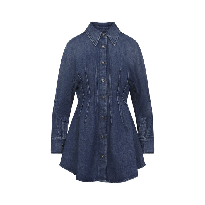 Givenchy Cocoon Dress In Medium Blue Denim