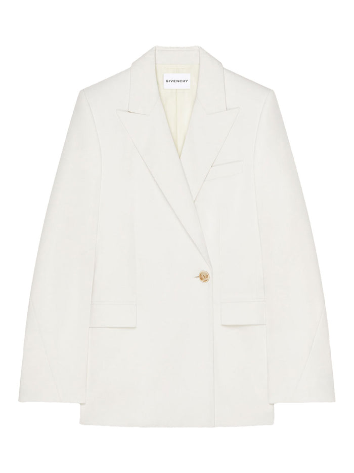 Givenchy Double-Breasted Wool And Mohair Cocoon Jacket